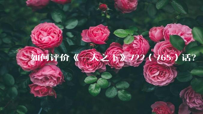 如何评价《一人之下》722（765）话？