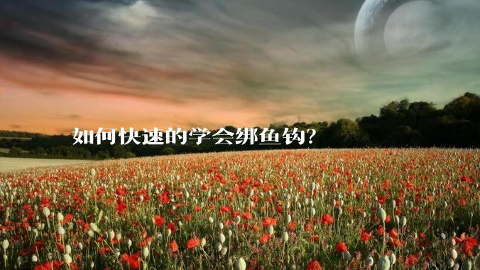 如何快速的学会绑鱼钩？