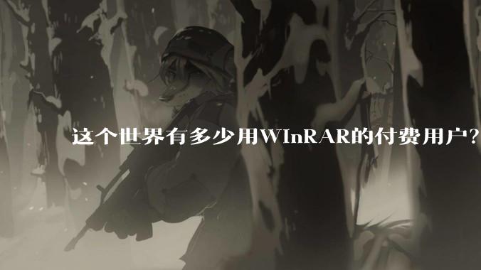 这个世界有多少用WinRAR的付费用户？